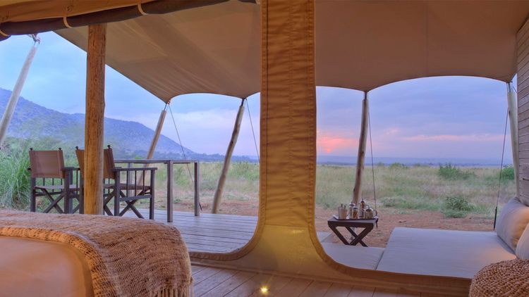 &Beyond Kichwa Tembo - Blick aus dem Zelt