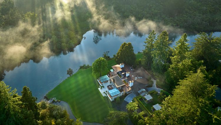 Huka Lodge - Luftaufnahme