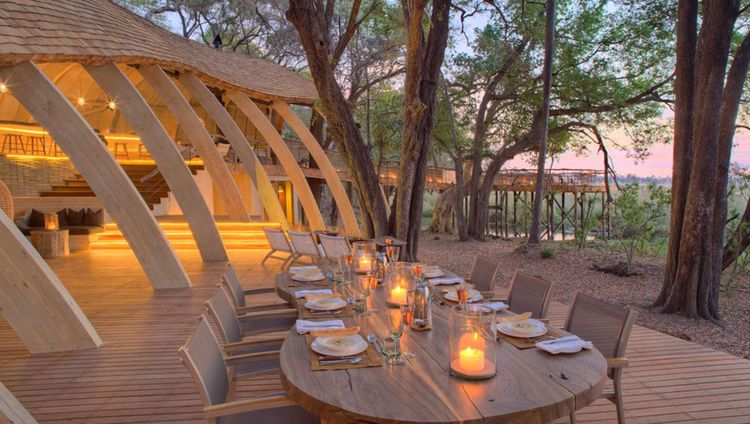 &Beyond Sandibe Safari Lodge - Dinnertable