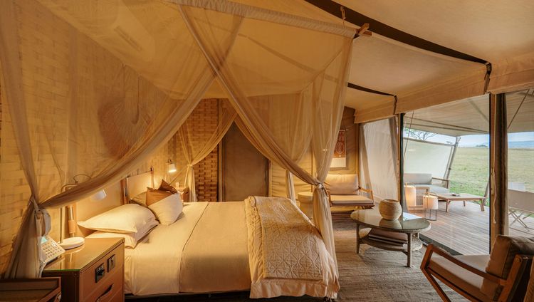 Singita Sabora Tented Camp - Schlafzimmer ein