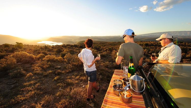 Sanbona Wildlife Reserve - Sundowner bei Pirs