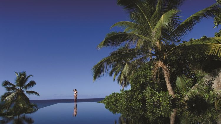 Banyan Tree Seychelles-Poolaussicht