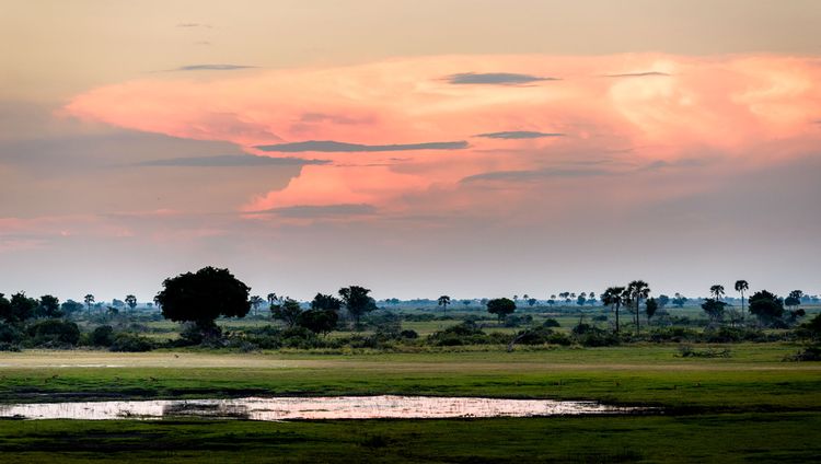 Xigera Safari Lodge - Sonnenuntergang Xigera Safari Lodge - Sonnenuntergang