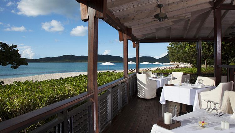 Hermitage Bay - Restaurant mit Blick aufs Mee