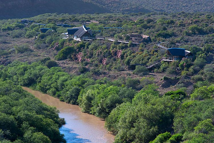 Kwandwe Lodge - great-Fishriver-Blick von obe