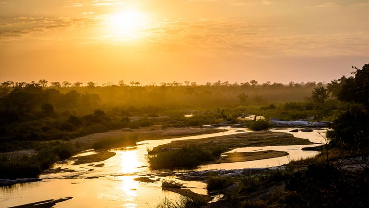 Singita Ebony Lodge - Abenstimmung am Fluss