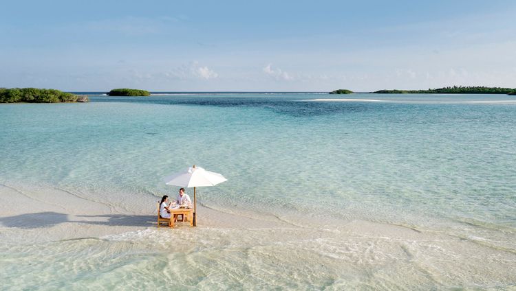 Soneva Jani Resort - Picknick am Strand