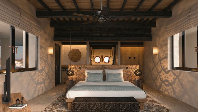 Six Senses Zighy Bay - Schlafzimmer einer Vil