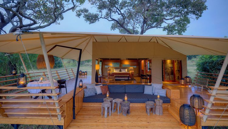 Serengeti Bushtop Camp - Blick auf ein Zelt u