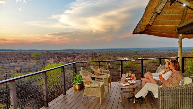 Victoria Falls Safari Club - Blick von der Te