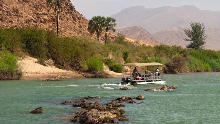 Okahirongo River Lodge - Bootsfahrt