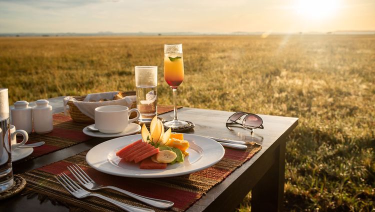 Kantabile Afrika Aurari Camp - Buschfrühstück