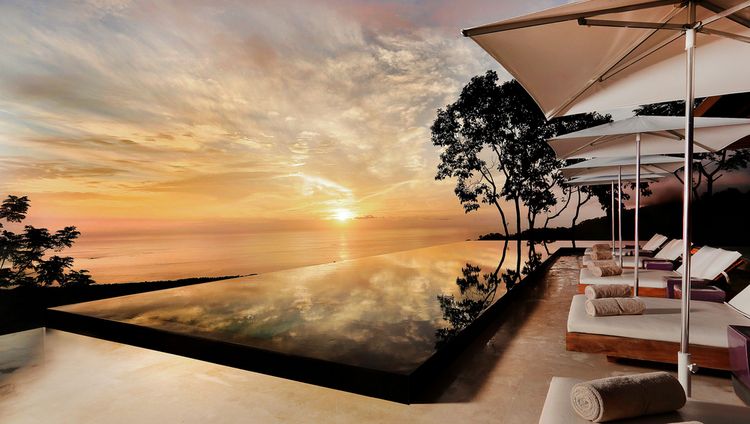 Kura Boutique Hotel - Sonnenuntergang am Pool