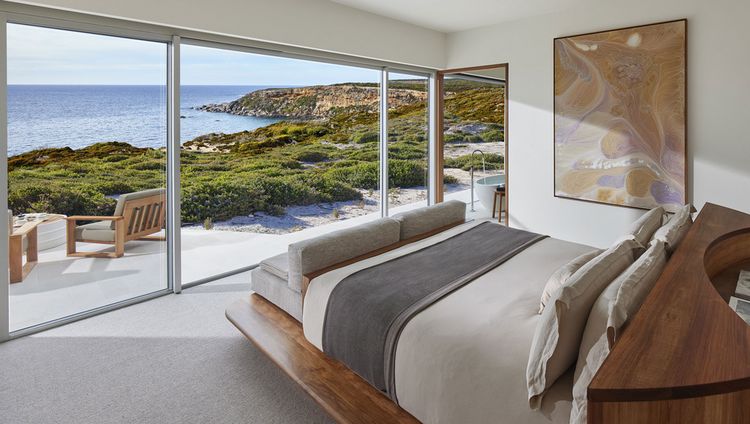 Southern Ocean Lodge - Eines der Schlafzimmer