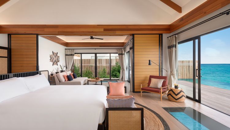 Hilton Maldives Amingiri - Wasservilla Schlaf