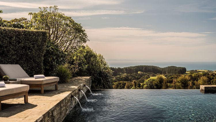 Rosewood Cape Kidnappers - Schafe auf dem Golfplatz Rosewood Cape Kidnappers - Wellness Pool