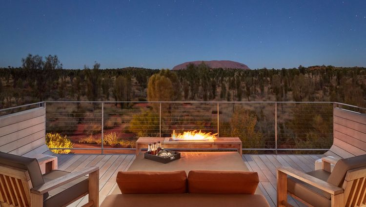 Longitude 131° - Luxury Zelt Balkon