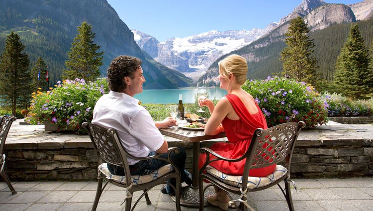 Fairmont Chateau Lake Louise - Lunch auf der 